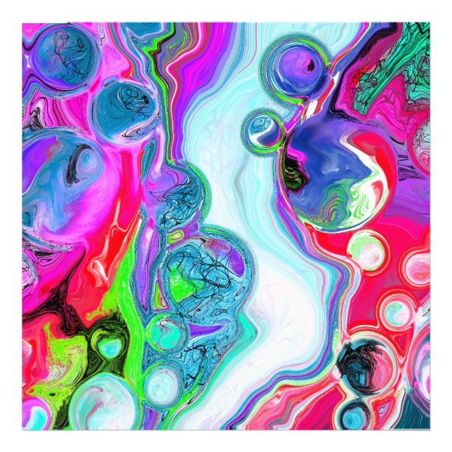 Marble Colorful Fluid Art   Photo Print (Front)