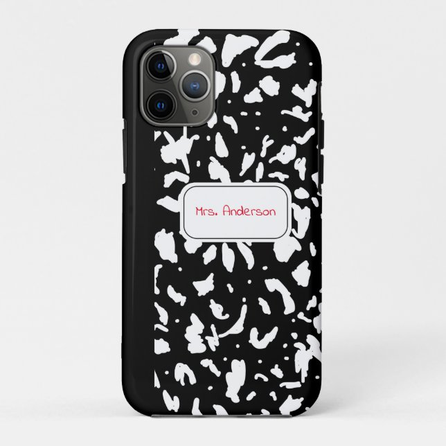 Marble Composition Notebook Personalized Case-Mate iPhone Case (Back)