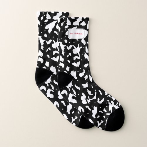 Marble Composition Notebook Personalized Socks