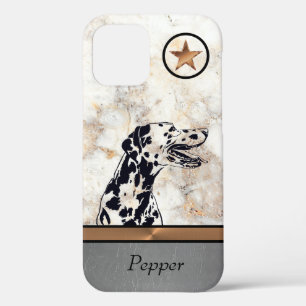 Marble/Copper Inked Dalmatian Dog iPhone Case