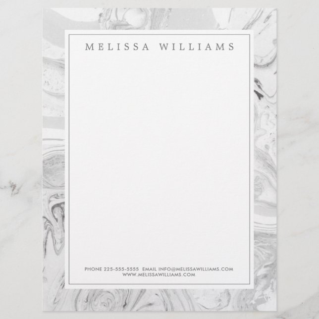 Marble Creative Professional Modern Letterhead (Front)