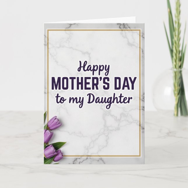 Marble Daughter Mothers Day Card (Front)