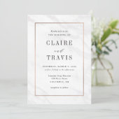 Marble Deluxe Modern Wedding Invitation MAR (Standing Front)