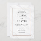 Marble Deluxe Modern Wedding Invitation MAR (Front)