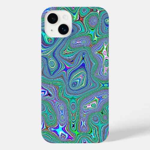 Marble Design Aqua Blue pink Iphone 14plus Case