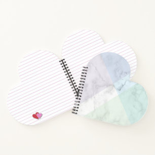 Marble design pastel colors notebook