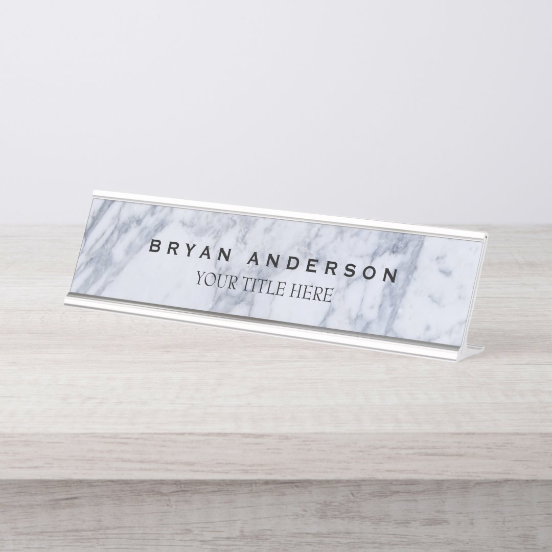 Marble Desk Name Plate Zazzle