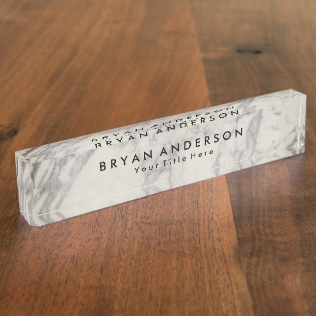 Marble Desk Name Plate (Side)