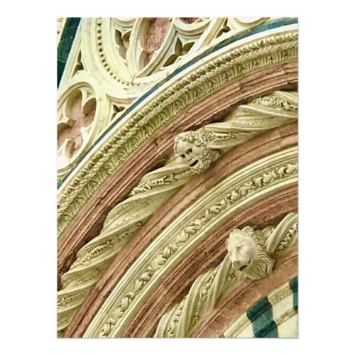 Marble Details of the Duomo in Siena Italy Photo Print