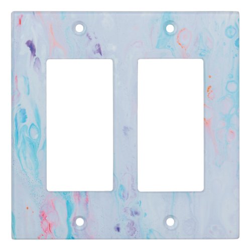 Marble Double Rocker Light Switch Cover