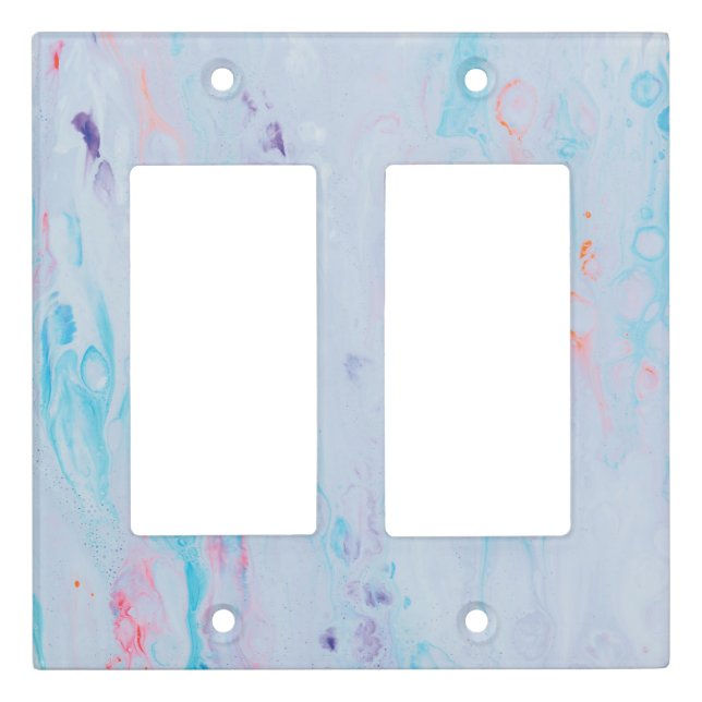 Marble Double Rocker Light Switch Cover (Front)