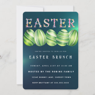 Marble Easter Cute Eggs Invitation