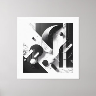 Marble Echoes of Silent Geometry Canvas Print