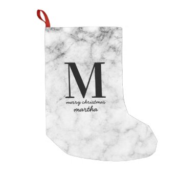 Marble Effect Initial Stocking by Stacy_Cooke_Art at Zazzle