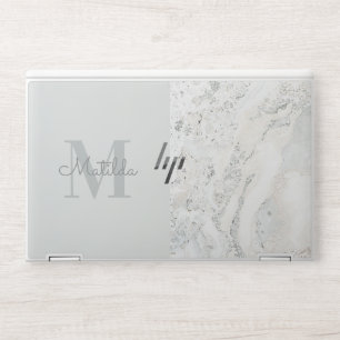 marble effect personalized HP laptop skin