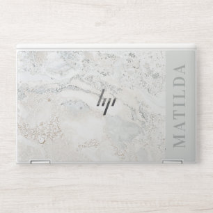 marble effect personalized HP laptop skin