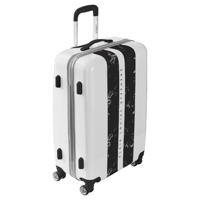 marble effect personalized luggage (Rotated Left)