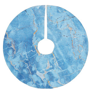 Marble Elegance: Natural Textured Surface. Brushed Polyester Tree Skirt