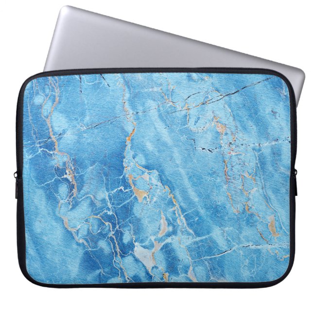 Marble Elegance: Natural Textured Surface. Laptop Sleeve (Front)