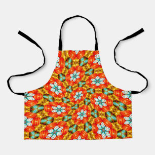 Marble Flower Pattern Apron