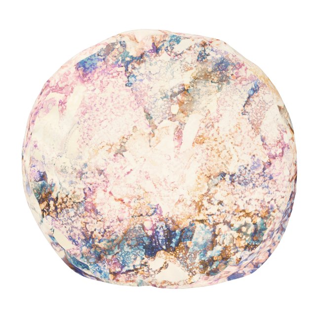 Marble Fluid Abstract Pattern Pouf (Bottom)