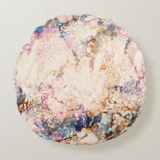 Marble Fluid Abstract Pattern Round Pillow