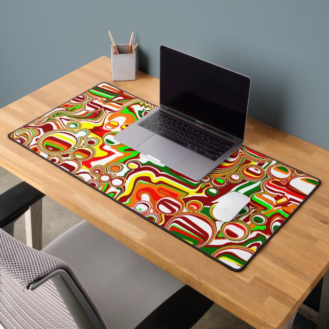 Marble Fluid Art Pour Painting Style  Desk Mat (Office 2)