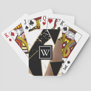 Marble Foil Geometric Mosaic Poker Cards