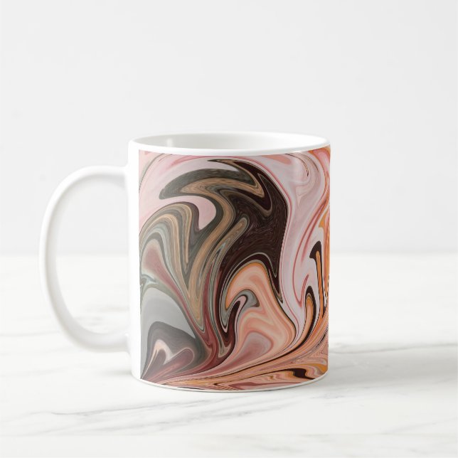 Marble Forms – Pink & Beige Soft Marble Coffee Mug (Left)