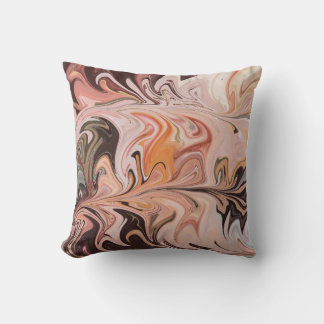 Marble Forms – Pink & Beige Soft Marble Throw Pillow