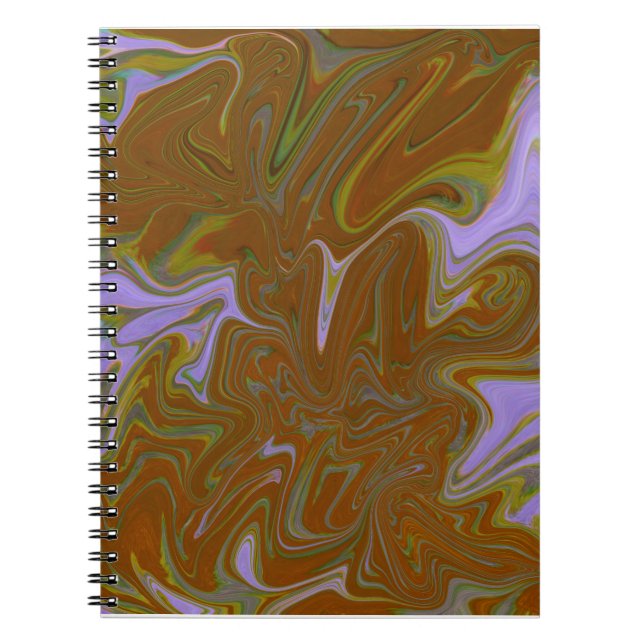 Marble Forms – Terracotta Warm Abstract Notebook (Front)