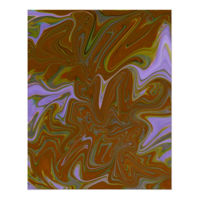 Marble Forms – Terracotta Warm Abstract Poster (Front)