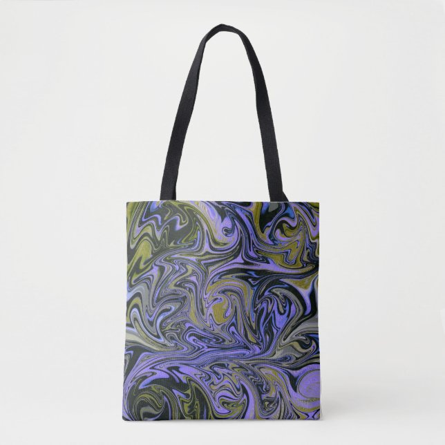 Marble Forms – Violet & Gold Mystic Energy Tote Bag (Front)