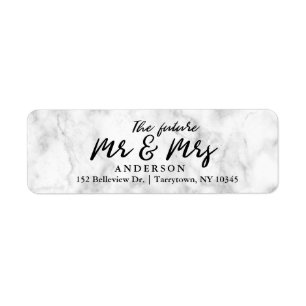 Marble Fresh Script The Future Mr and Mrs Label
