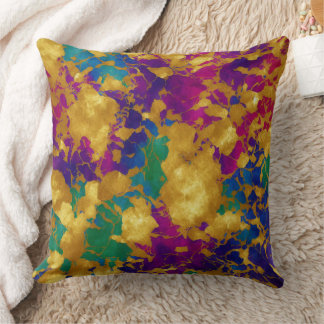 Marble Gems Abstract Throw Pillow