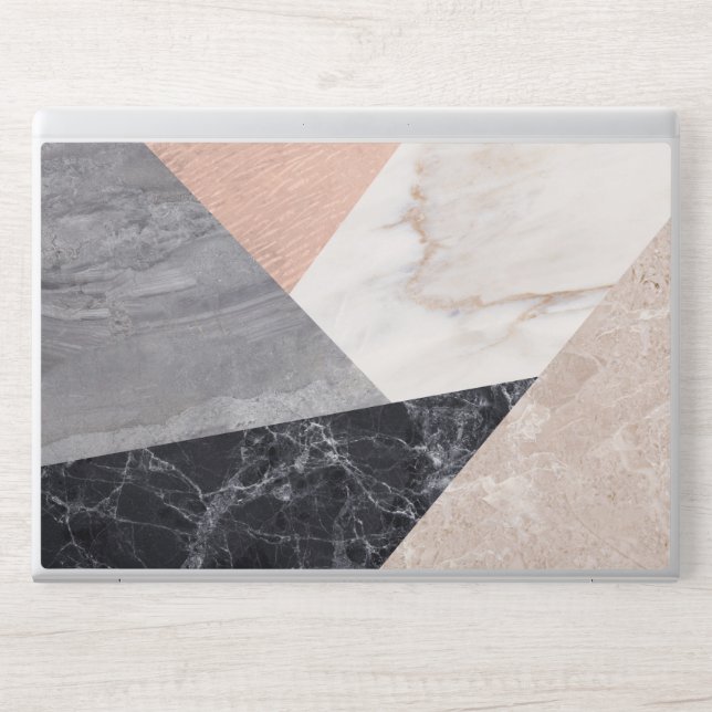 Marble Geometric Pattern HP Laptop Skin (Front)