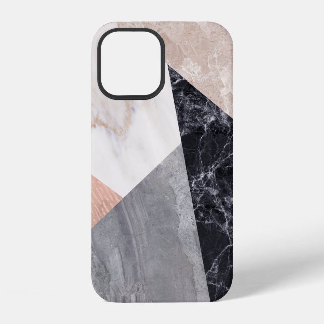 Marble Geometric Pattern Iphone Case (Back)
