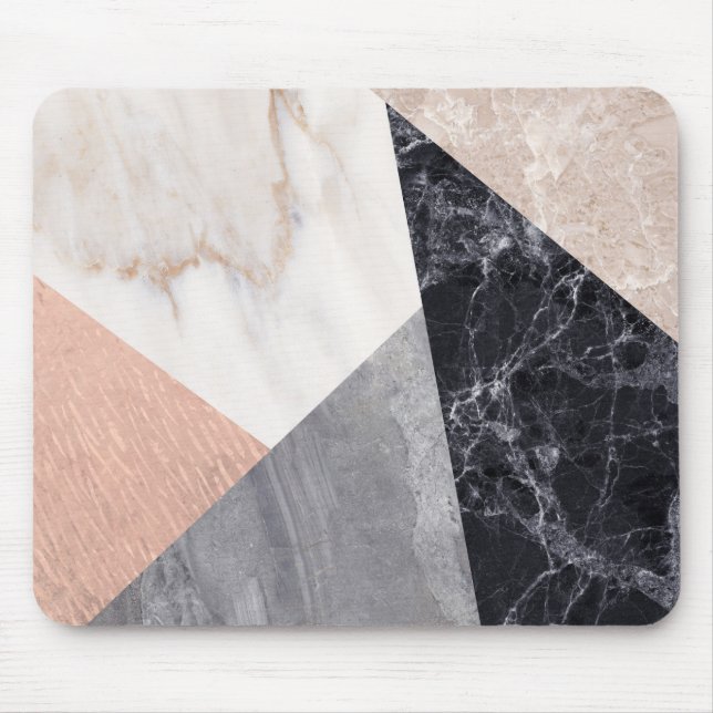 Marble Geometric Pattern Mouse Pad (Front)
