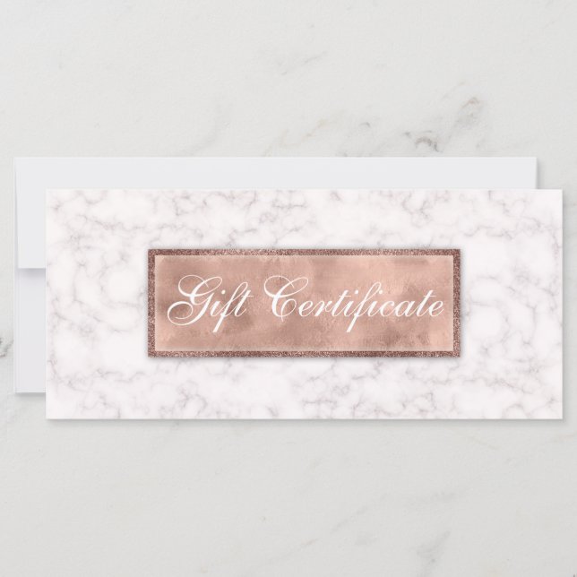 Marble Gift Certificate Elegant Real Estate (Front)