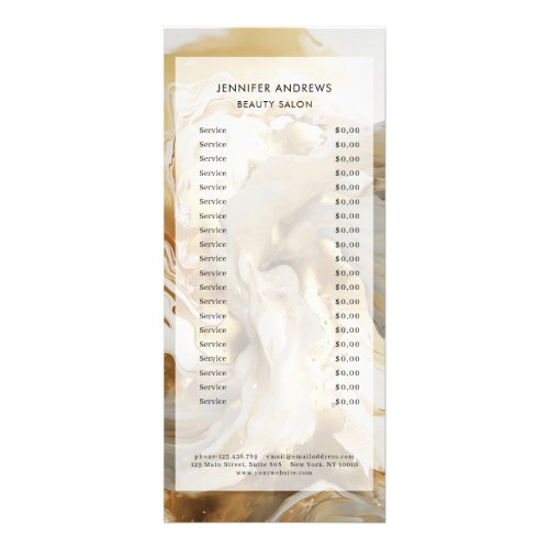 Marble Glitter Imitat price list Rack Card