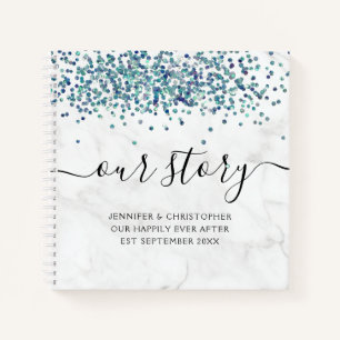 Marble Glitter Our Story Memories Couple's Notebook