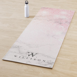 Marble Glitter Personalized Yoga Mat