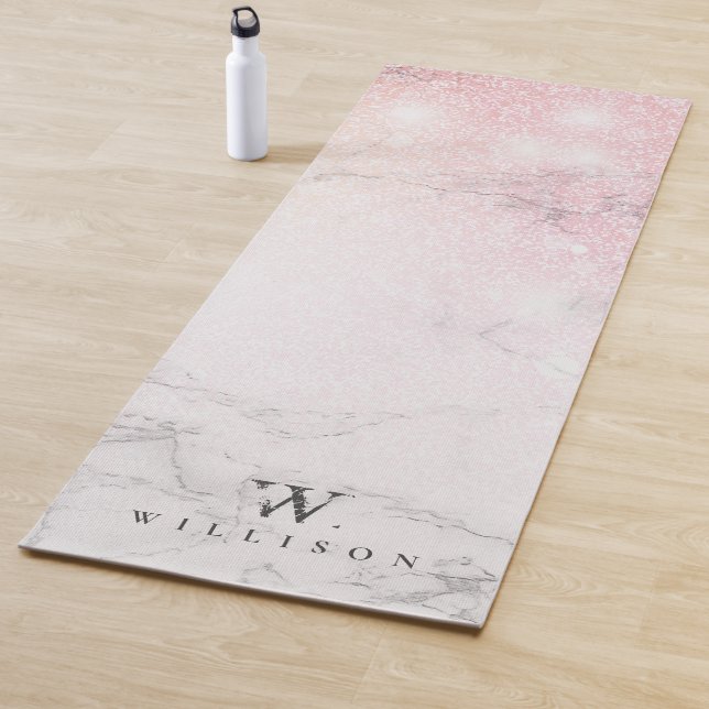 Marble Glitter Personalized Yoga Mat (In Situ)