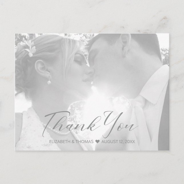 Marble Glitter Thank You Teal Silver ID644 Announcement Postcard (Front)