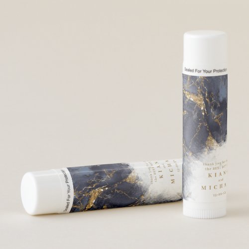 Marble Glitter Wedding Navy Blue Gold ID644