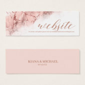 Marble Glitter Wedding Website Rose Gold ID644 (Front & Back)