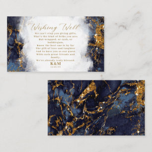Marble Glitter Wishing Well V3 Navy Blue ID644 Enclosure Card