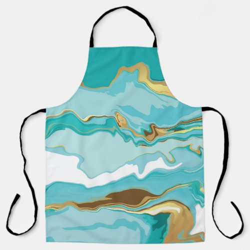 Marble gold abstract vintage background apron