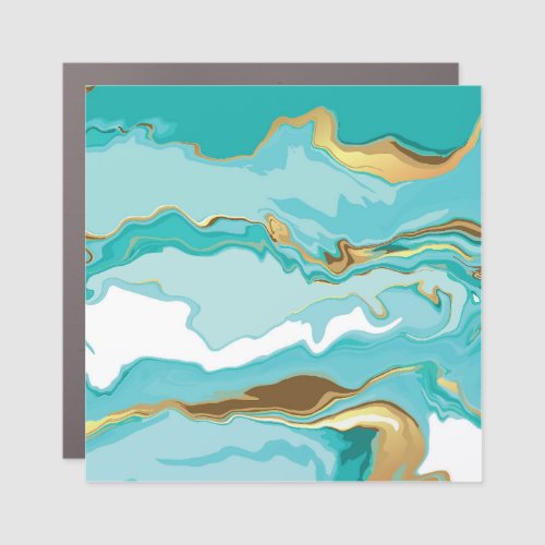 Marble gold abstract vintage background car magnet