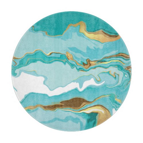 Marble gold abstract vintage background cutting board
